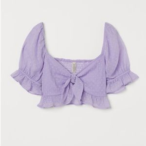 Flounce-trimmed Crop Top